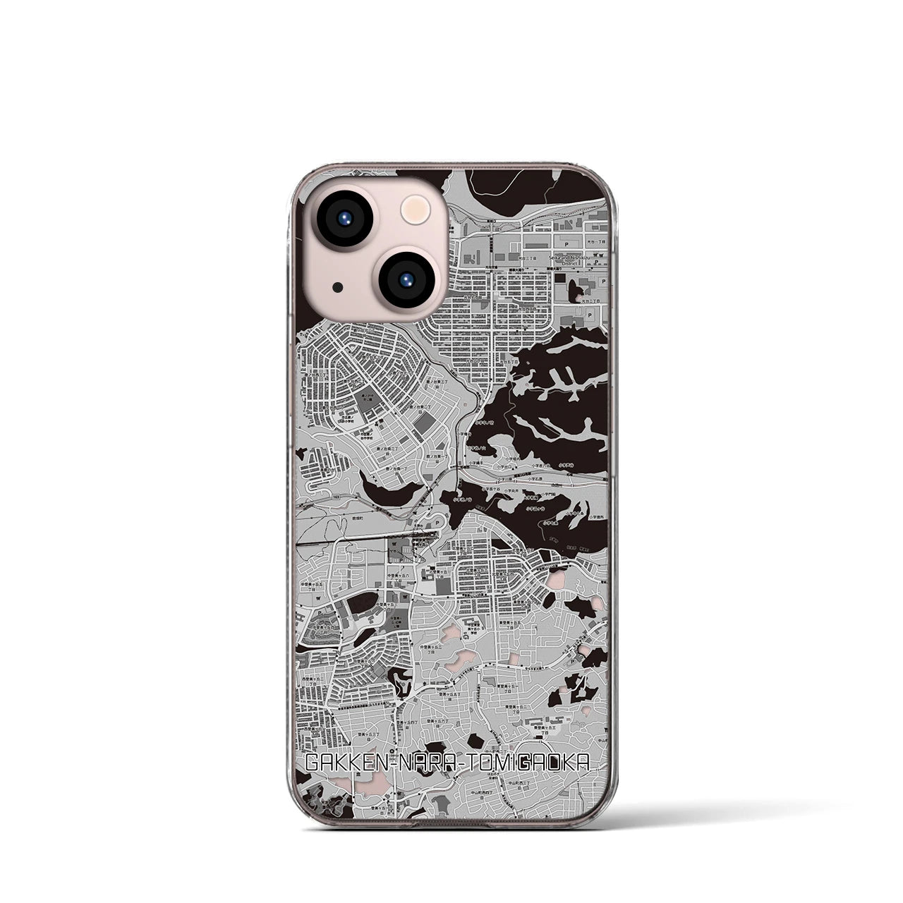 【学研奈良登美ヶ丘(奈良県)】地図柄iPhoneケース(クリアタイプ)