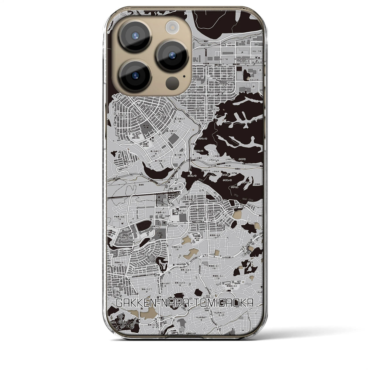 【学研奈良登美ヶ丘(奈良県)】地図柄iPhoneケース(クリアタイプ)