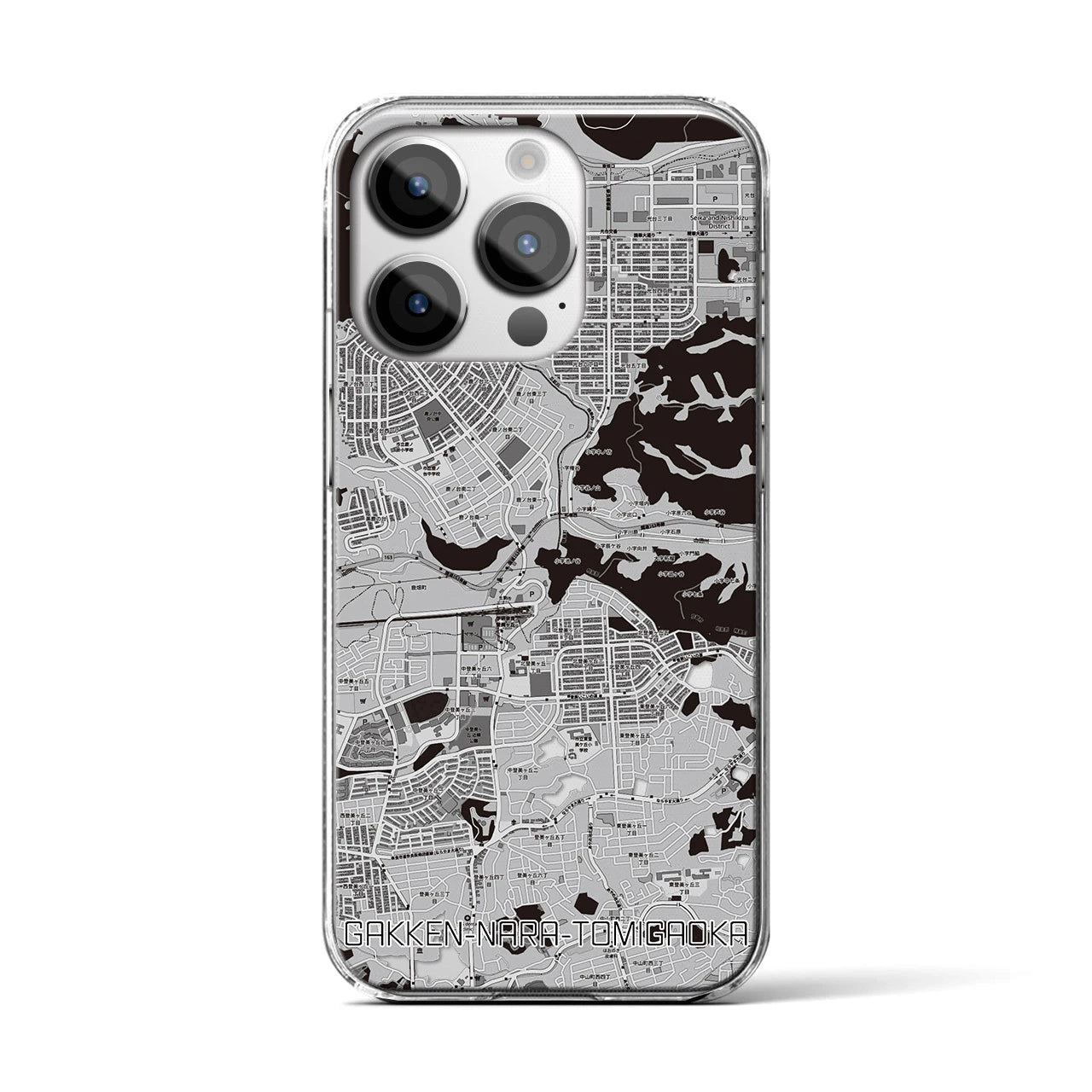 【学研奈良登美ヶ丘(奈良県)】地図柄iPhoneケース(クリアタイプ)