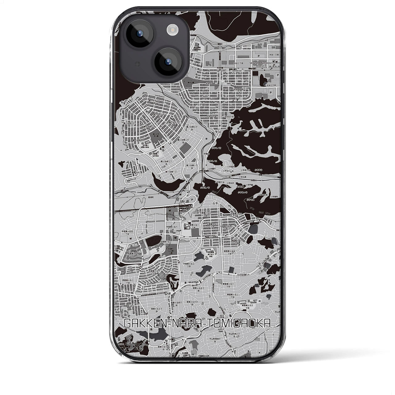 【学研奈良登美ヶ丘(奈良県)】地図柄iPhoneケース(クリアタイプ)