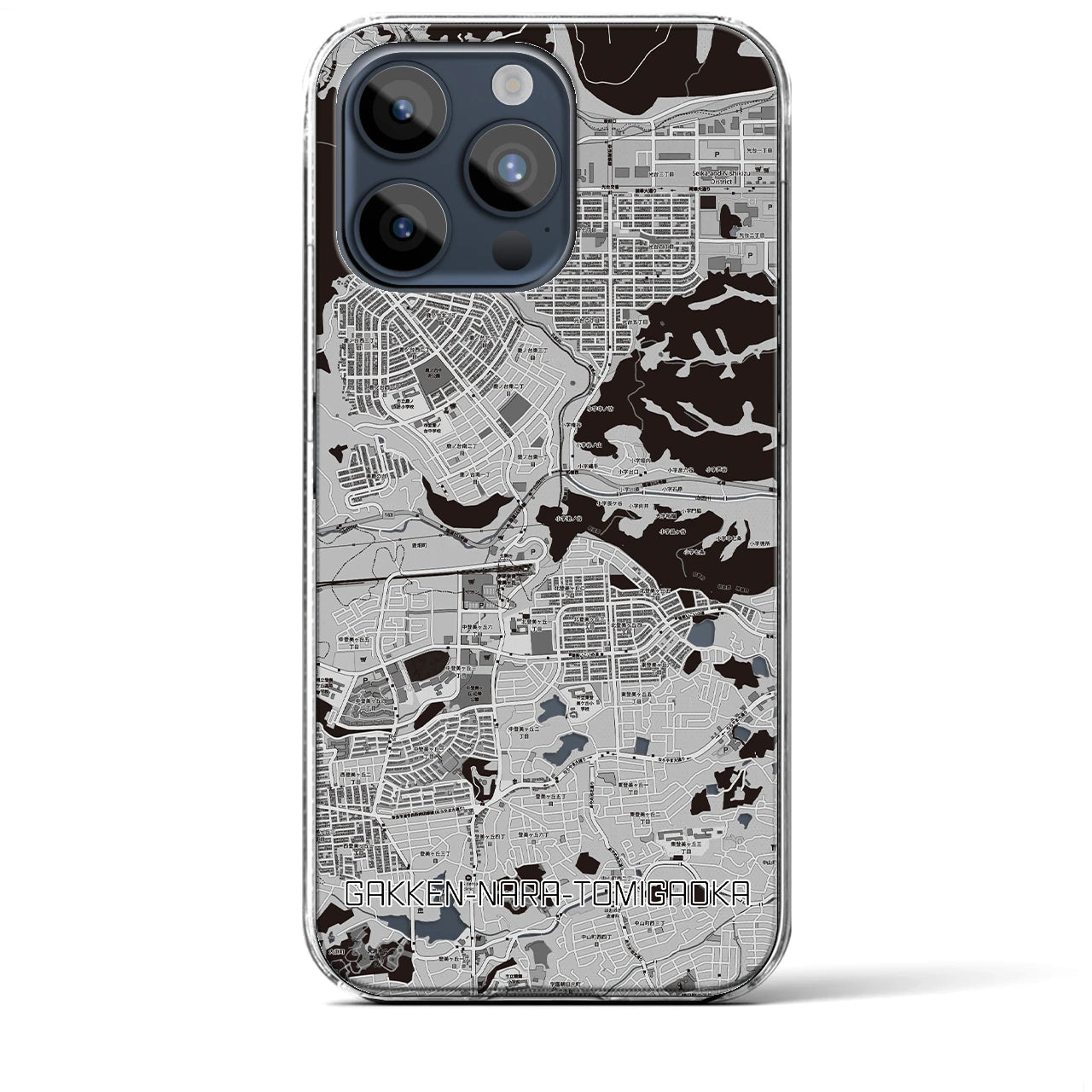 【学研奈良登美ヶ丘(奈良県)】地図柄iPhoneケース(クリアタイプ)