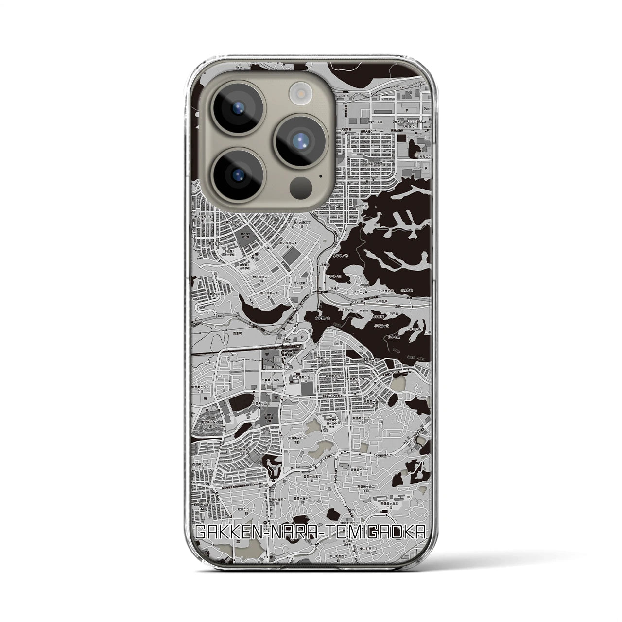 【学研奈良登美ヶ丘(奈良県)】地図柄iPhoneケース(クリアタイプ)