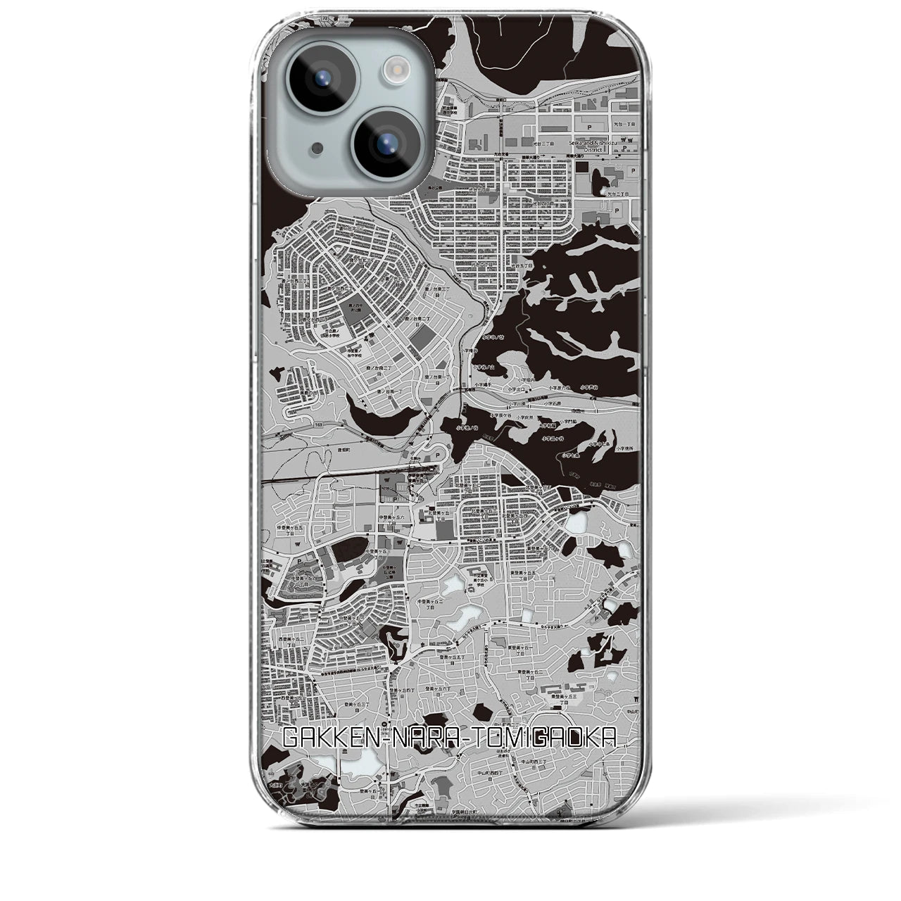 【学研奈良登美ヶ丘(奈良県)】地図柄iPhoneケース(クリアタイプ)