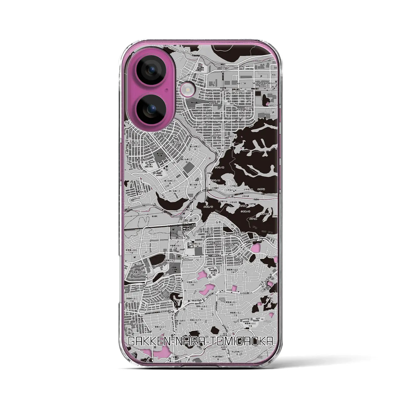 【学研奈良登美ヶ丘(奈良県)】地図柄iPhoneケース(クリアタイプ)