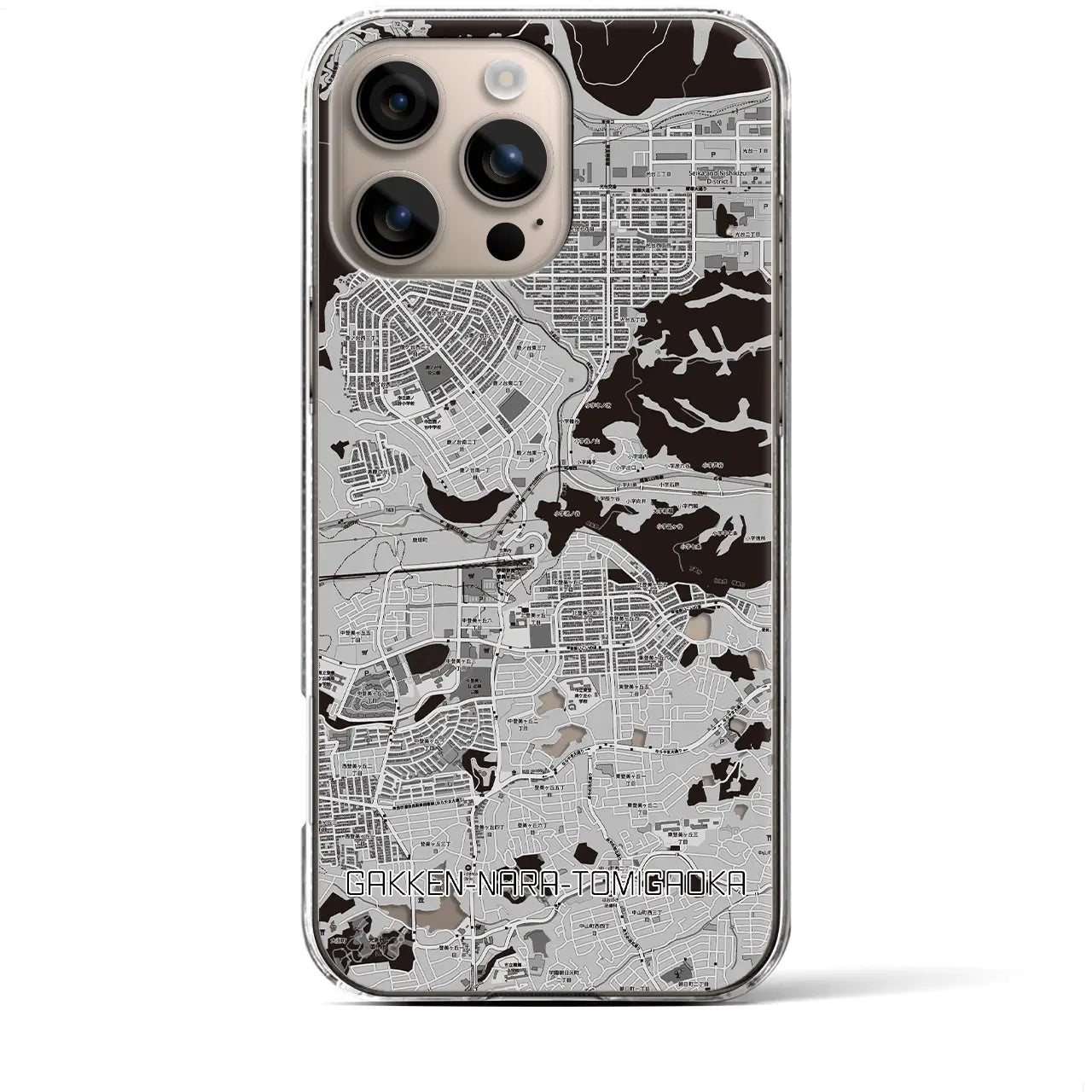 【学研奈良登美ヶ丘(奈良県)】地図柄iPhoneケース(クリアタイプ)