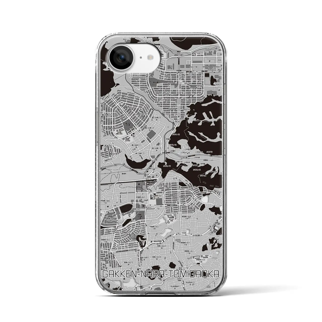 【学研奈良登美ヶ丘(奈良県)】地図柄iPhoneケース(クリアタイプ)