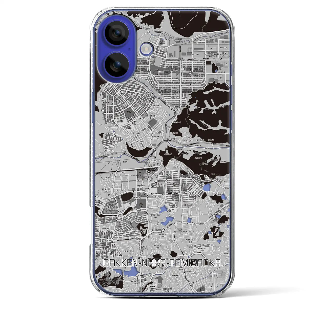 【学研奈良登美ヶ丘(奈良県)】地図柄iPhoneケース(クリアタイプ)