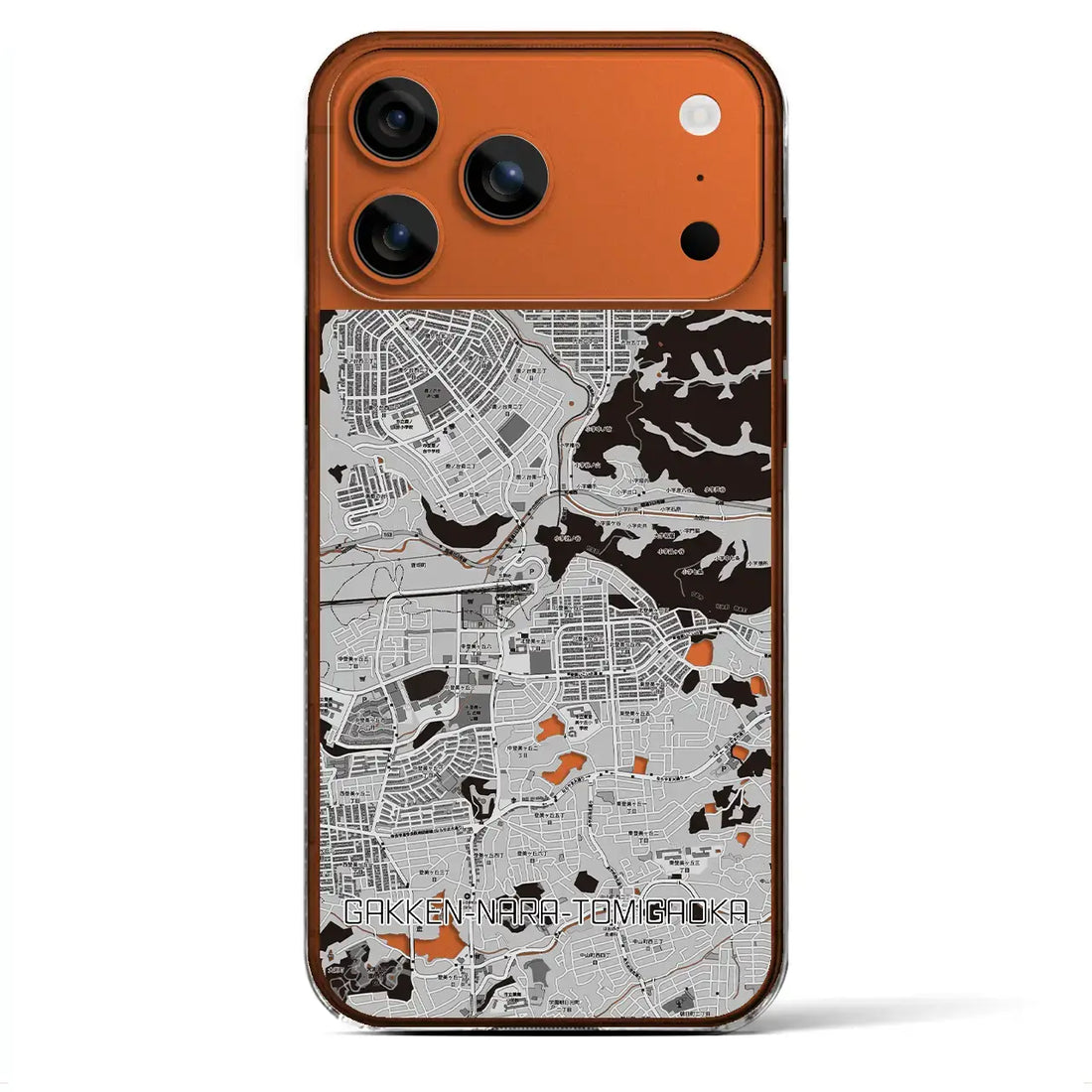 【学研奈良登美ヶ丘(奈良県)】地図柄iPhoneケース(クリアタイプ)