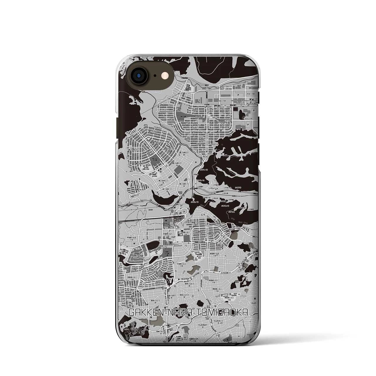 【学研奈良登美ヶ丘(奈良県)】地図柄iPhoneケース(クリアタイプ)