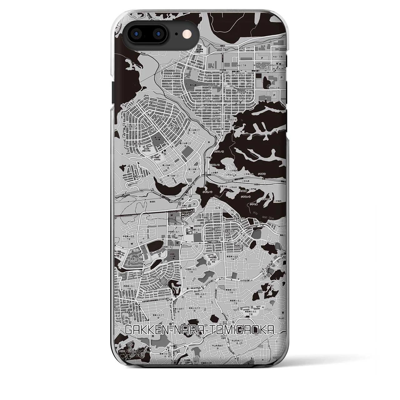 【学研奈良登美ヶ丘(奈良県)】地図柄iPhoneケース(クリアタイプ)