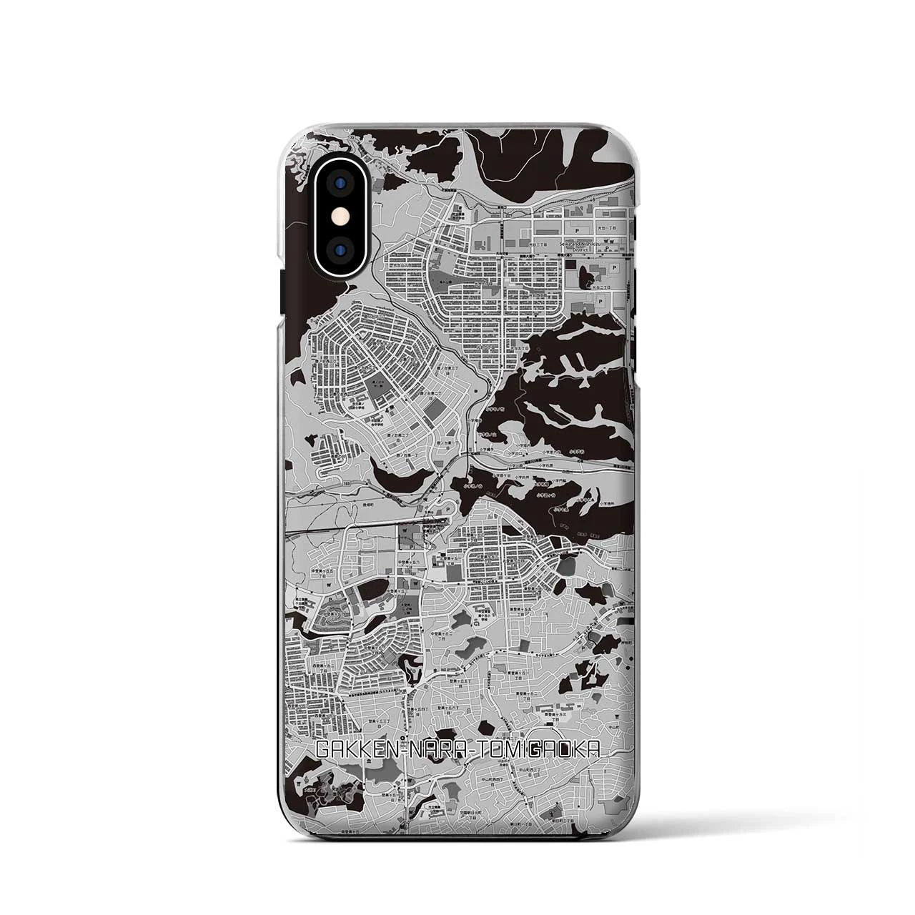 【学研奈良登美ヶ丘(奈良県)】地図柄iPhoneケース(クリアタイプ)