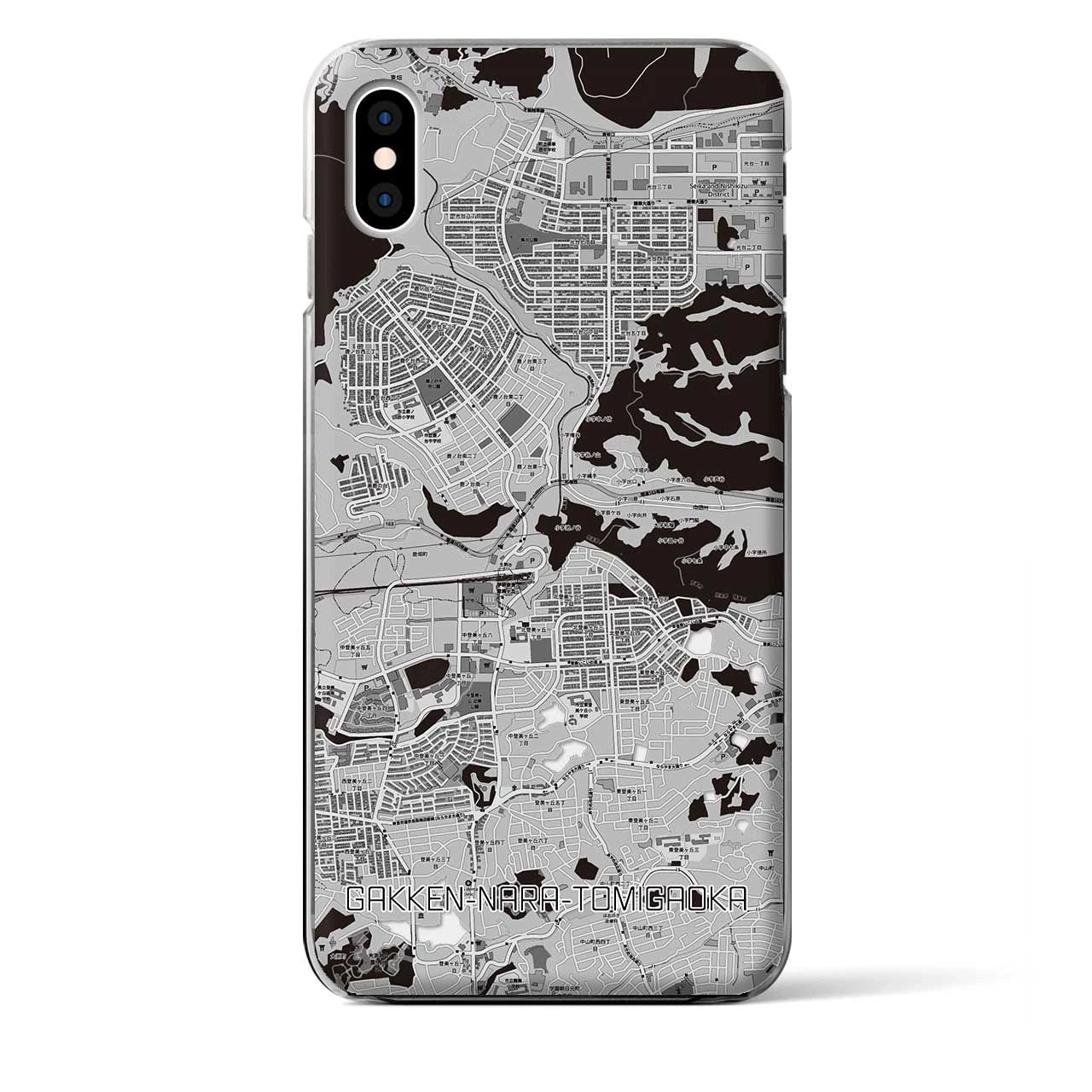 【学研奈良登美ヶ丘(奈良県)】地図柄iPhoneケース(クリアタイプ)