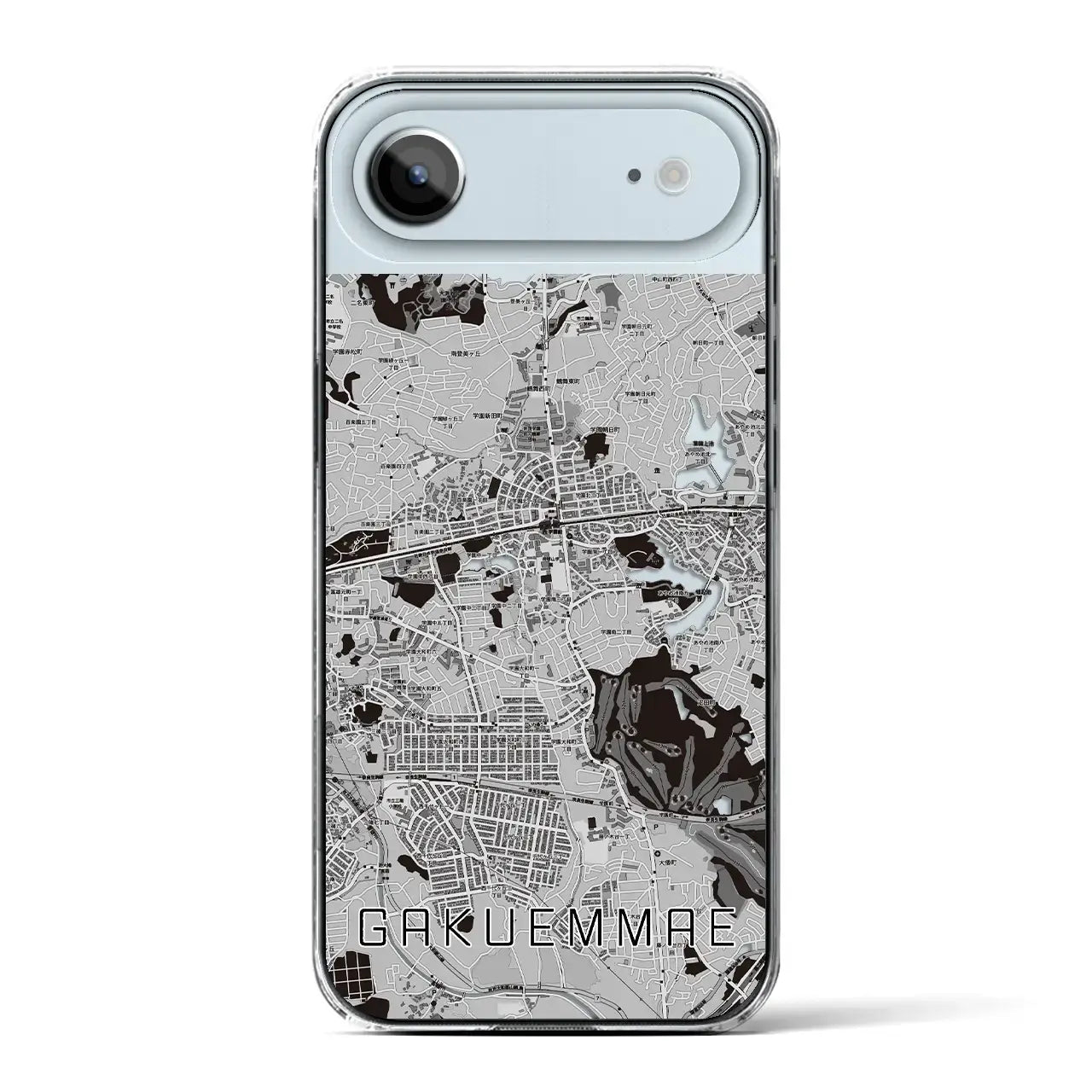 【学園前(奈良県)】地図柄iPhoneケース(クリアタイプ)