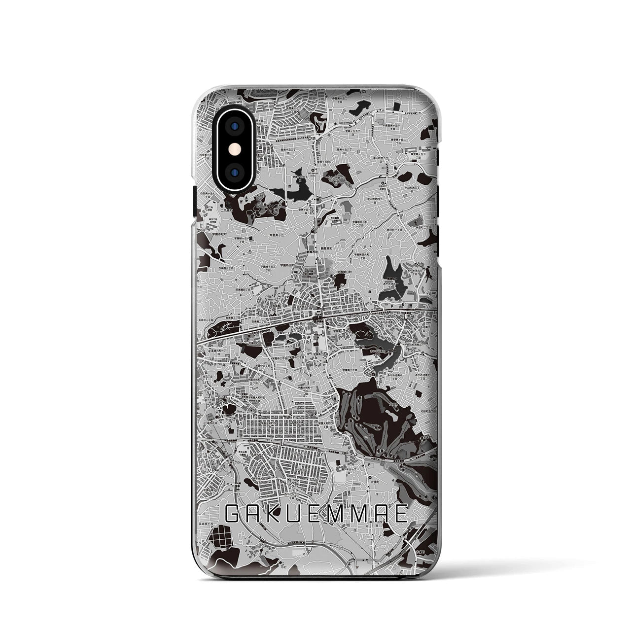 【学園前(奈良県)】地図柄iPhoneケース(クリアタイプ)