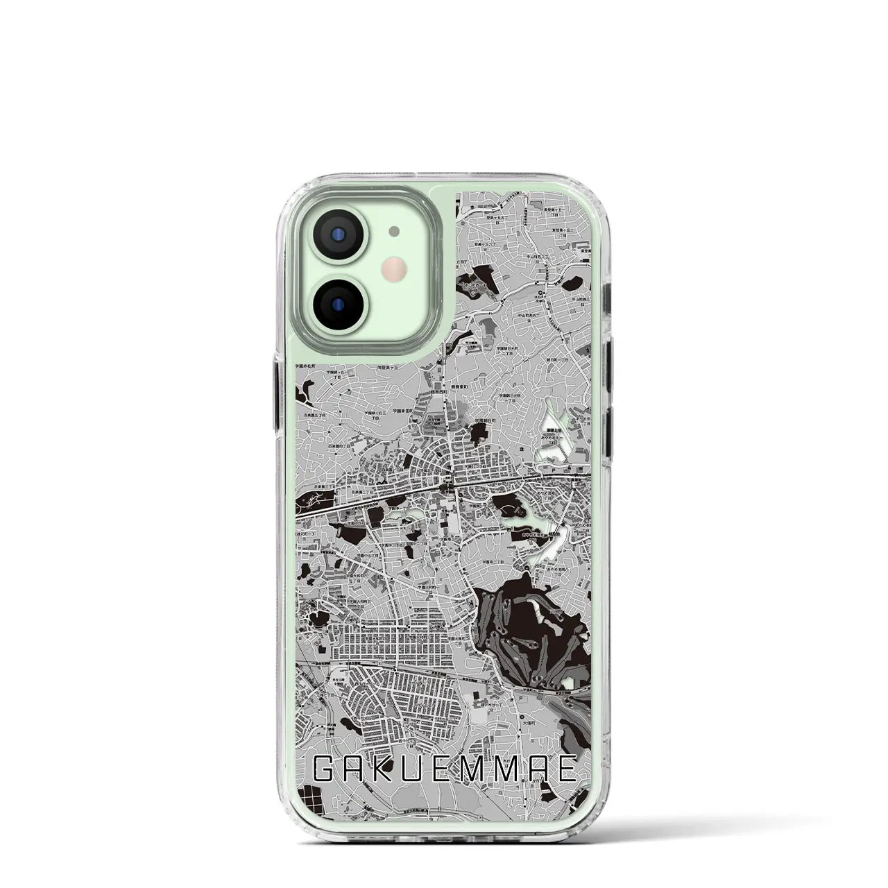 【学園前(奈良県)】地図柄iPhoneケース(MagSafeタイプ)