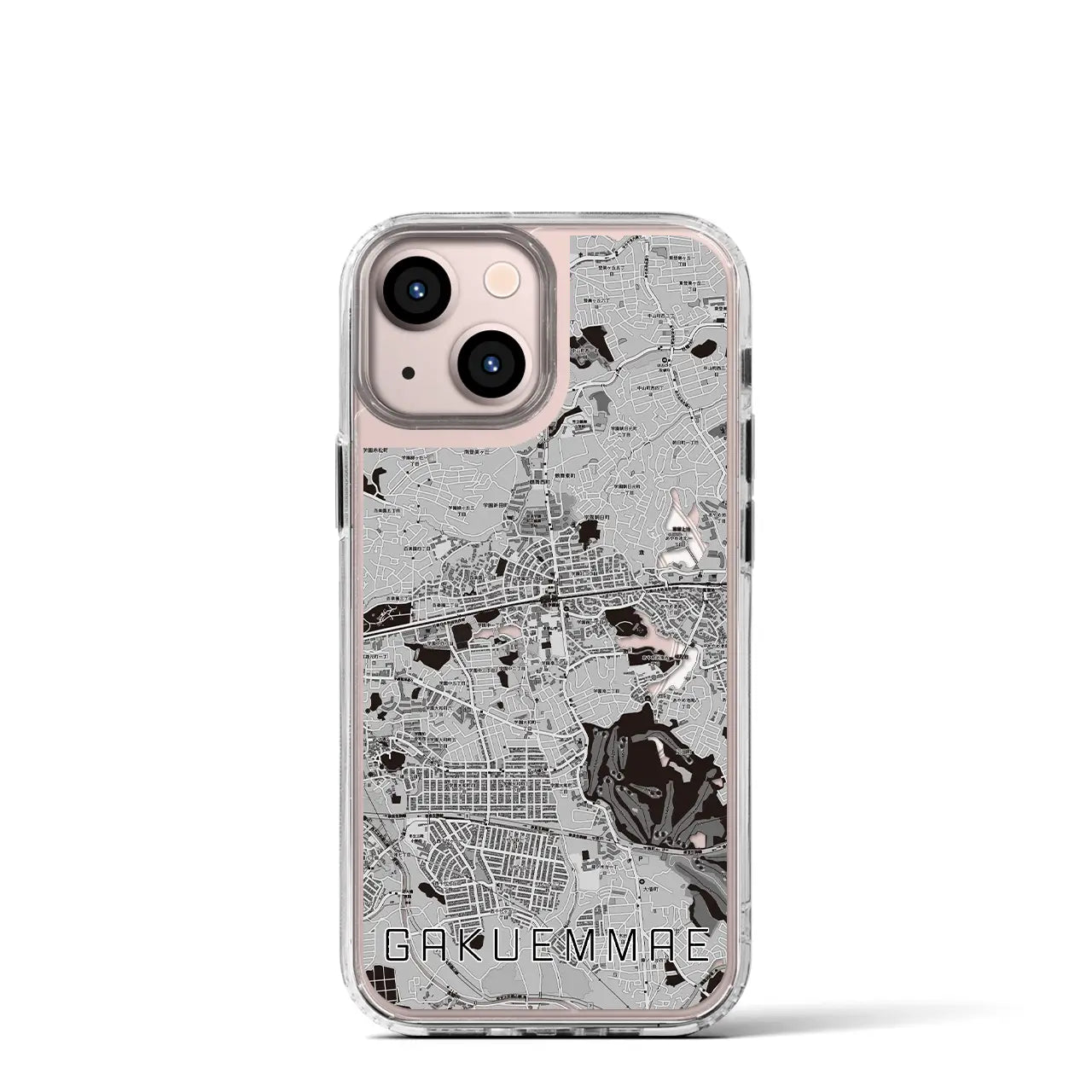 【学園前(奈良県)】地図柄iPhoneケース(MagSafeタイプ)