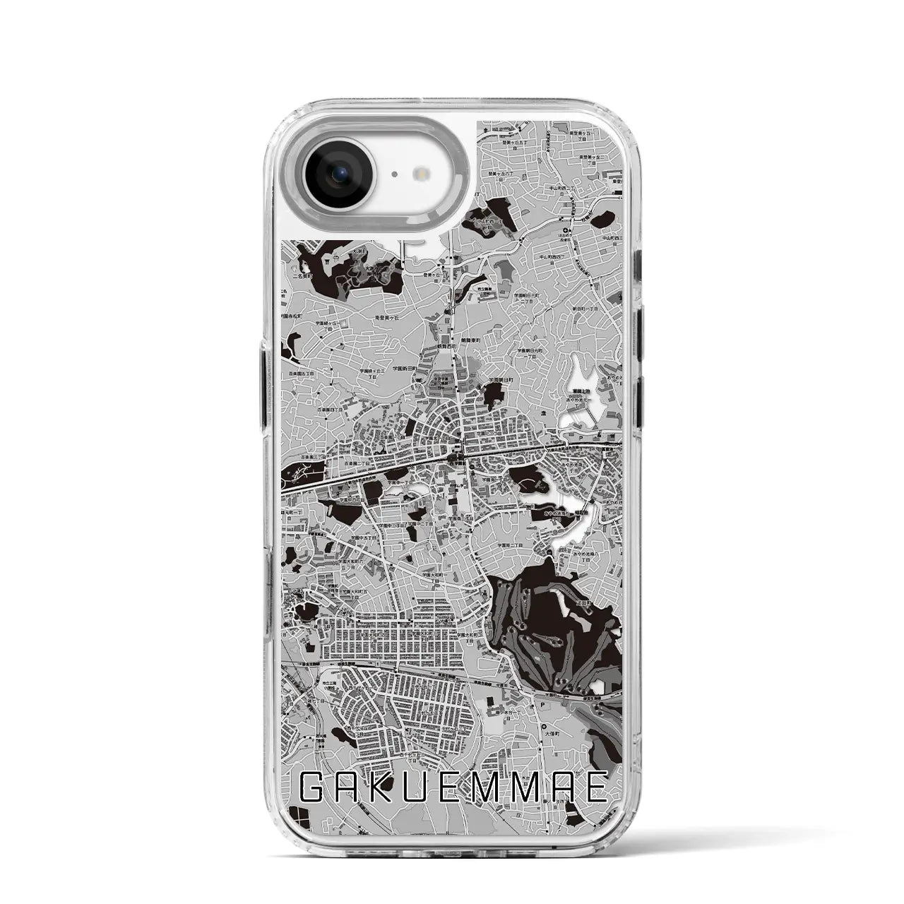 【学園前(奈良県)】地図柄iPhoneケース(MagSafeタイプ)