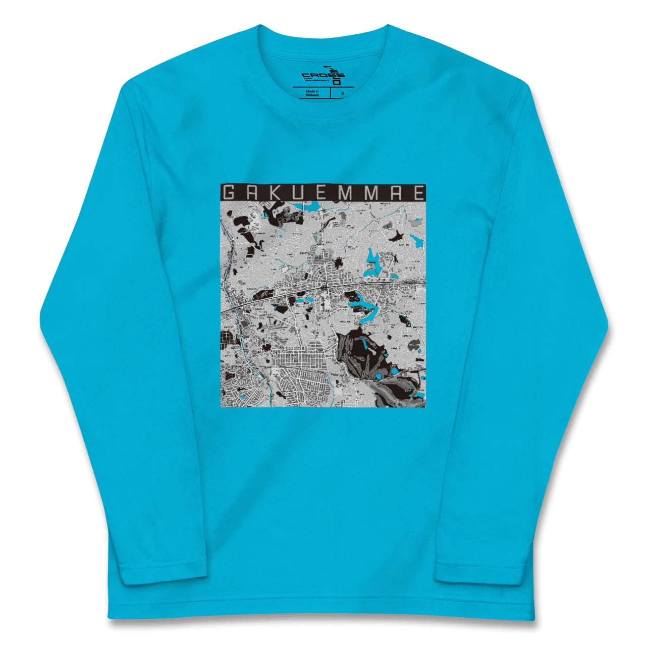 【学園前(奈良県)】地図柄ロングスリーブTシャツ