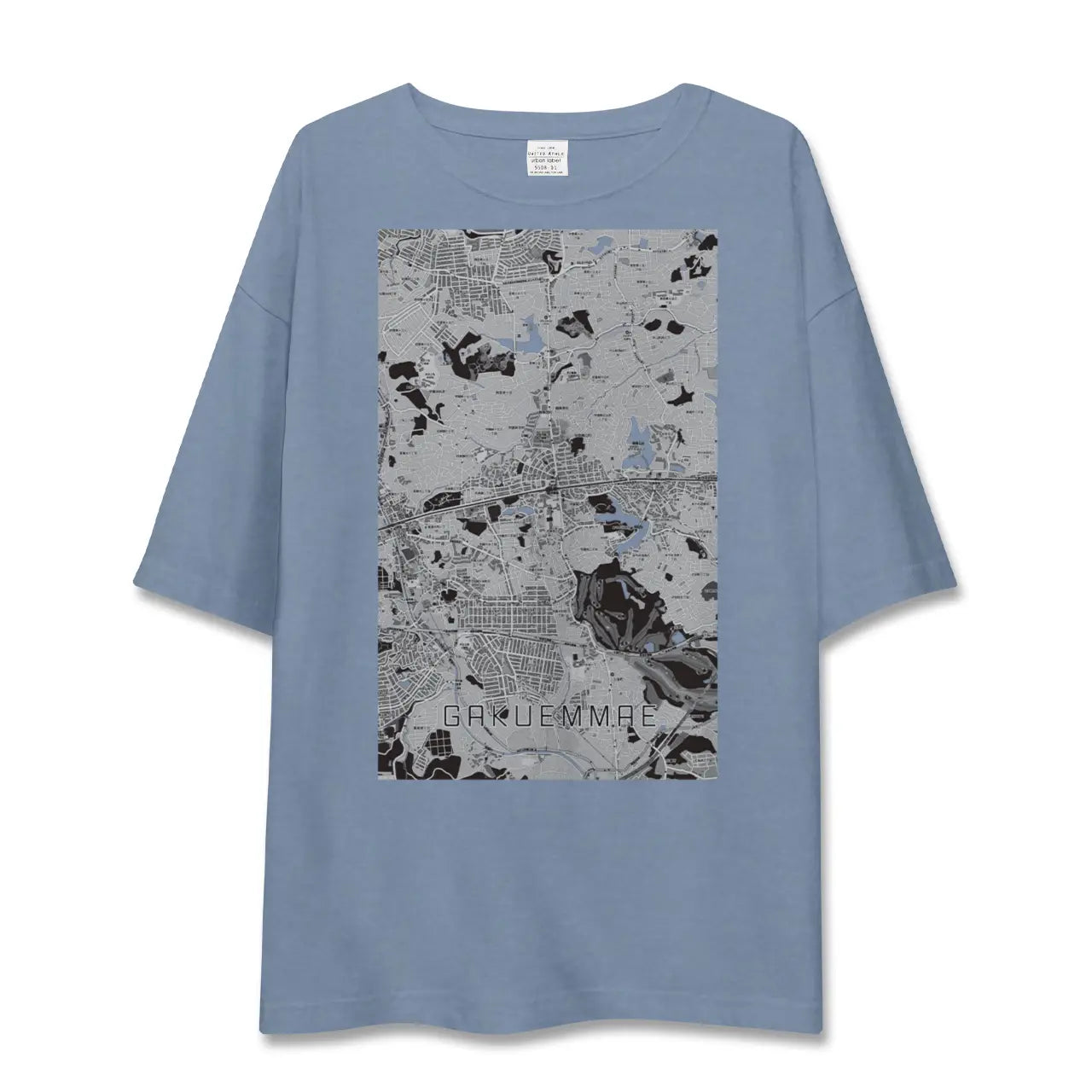 【学園前(奈良県)】地図柄ビッグシルエットTシャツ