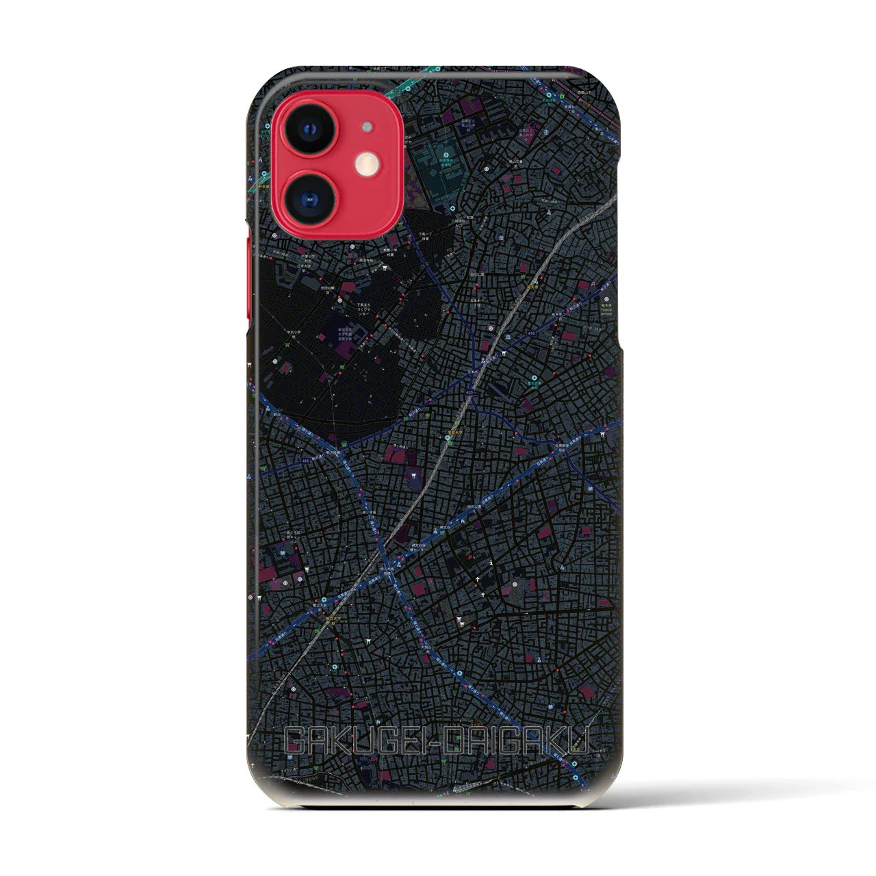 【学芸大学(東京都)】地図柄iPhoneケース(バックカバータイプ)