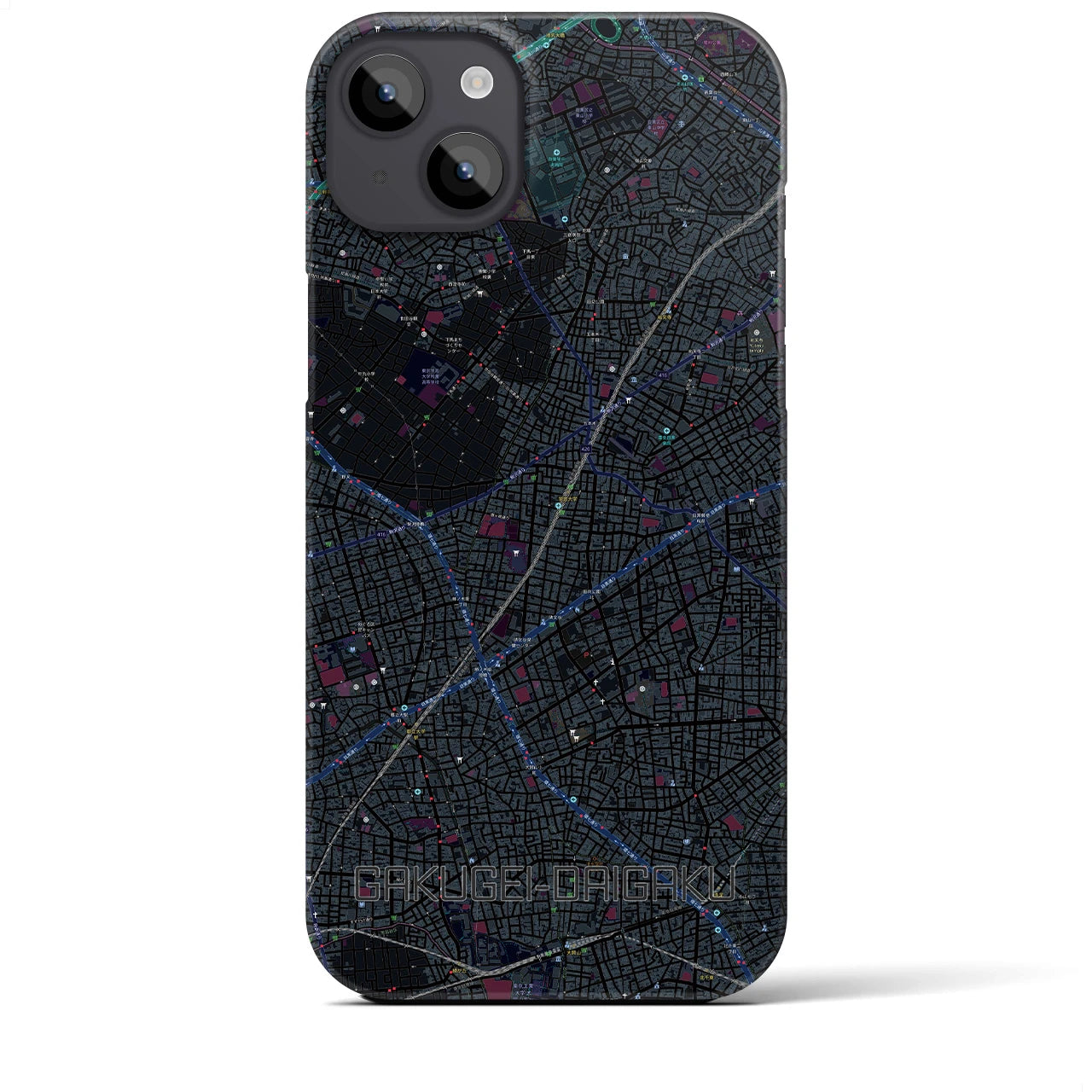 【学芸大学(東京都)】地図柄iPhoneケース(バックカバータイプ)