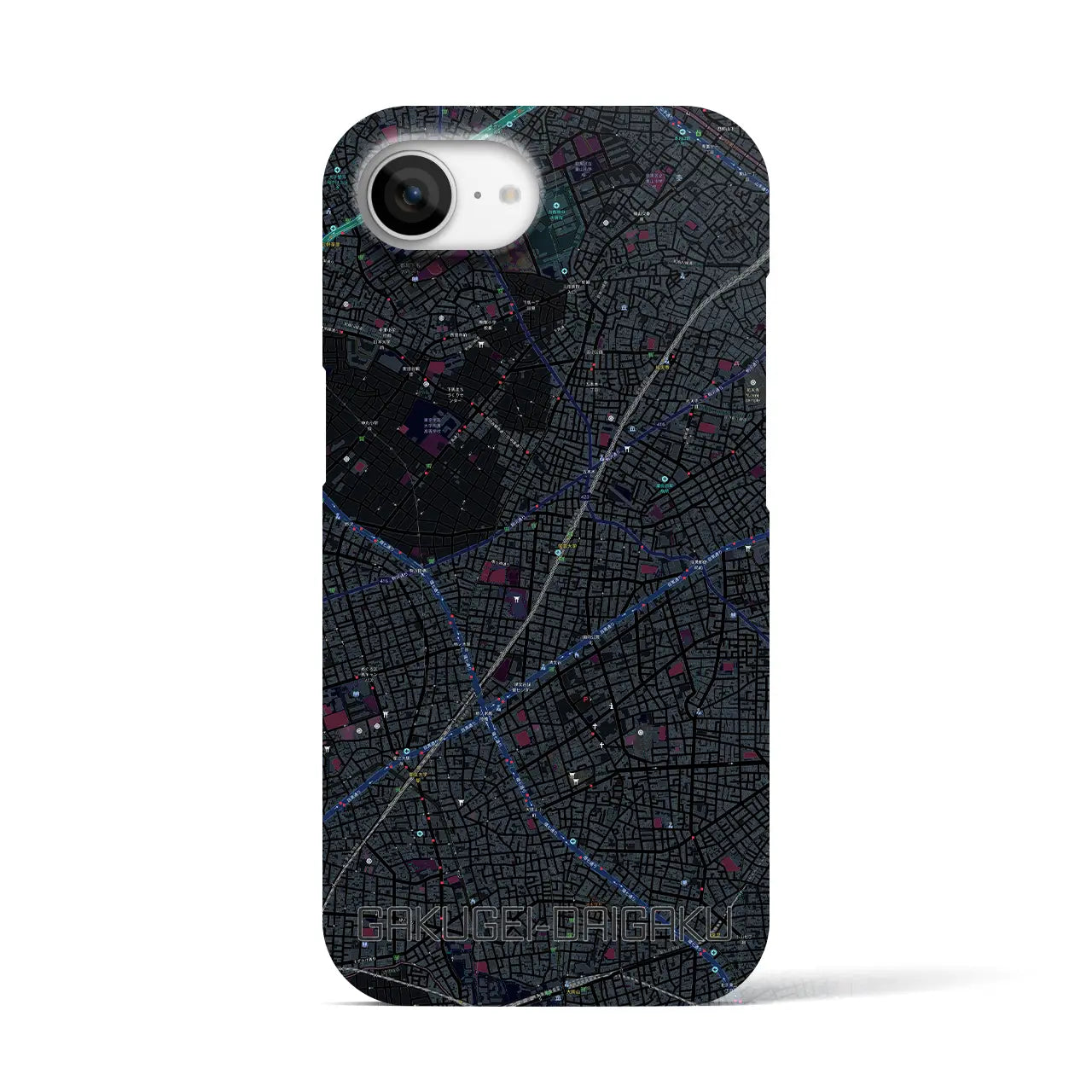 【学芸大学(東京都)】地図柄iPhoneケース(バックカバータイプ)