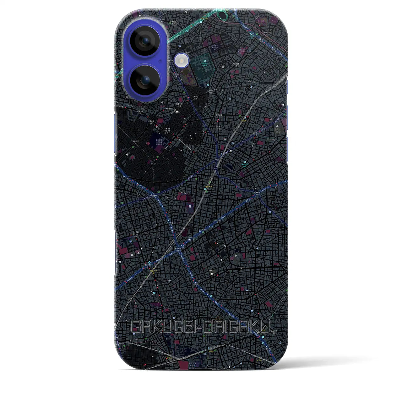 【学芸大学(東京都)】地図柄iPhoneケース(バックカバータイプ)