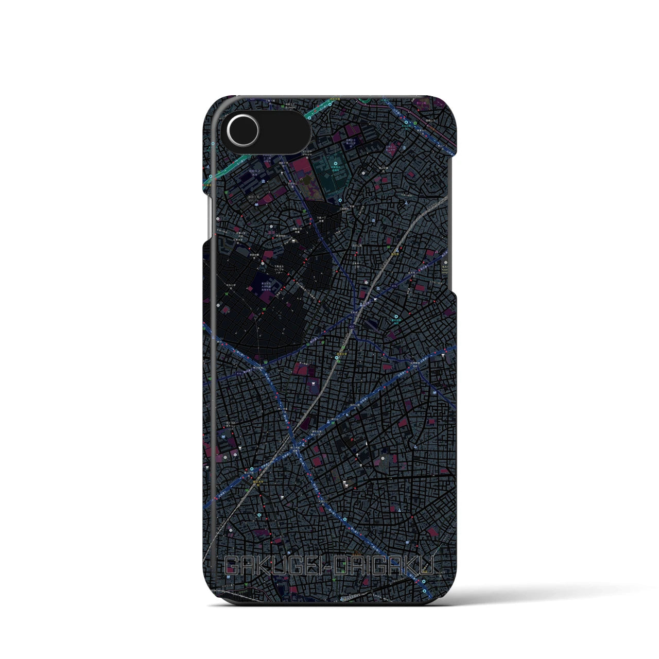 【学芸大学(東京都)】地図柄iPhoneケース(バックカバータイプ)