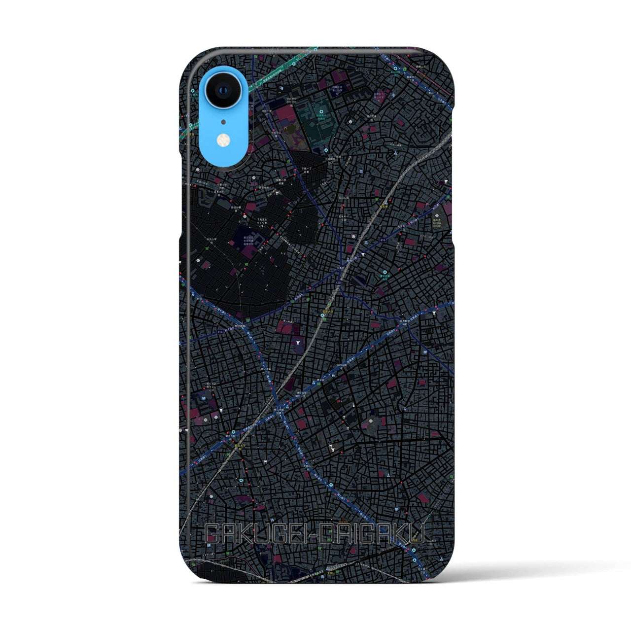 【学芸大学(東京都)】地図柄iPhoneケース(バックカバータイプ)