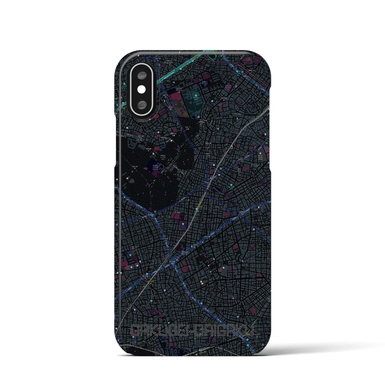 【学芸大学(東京都)】地図柄iPhoneケース(バックカバータイプ)