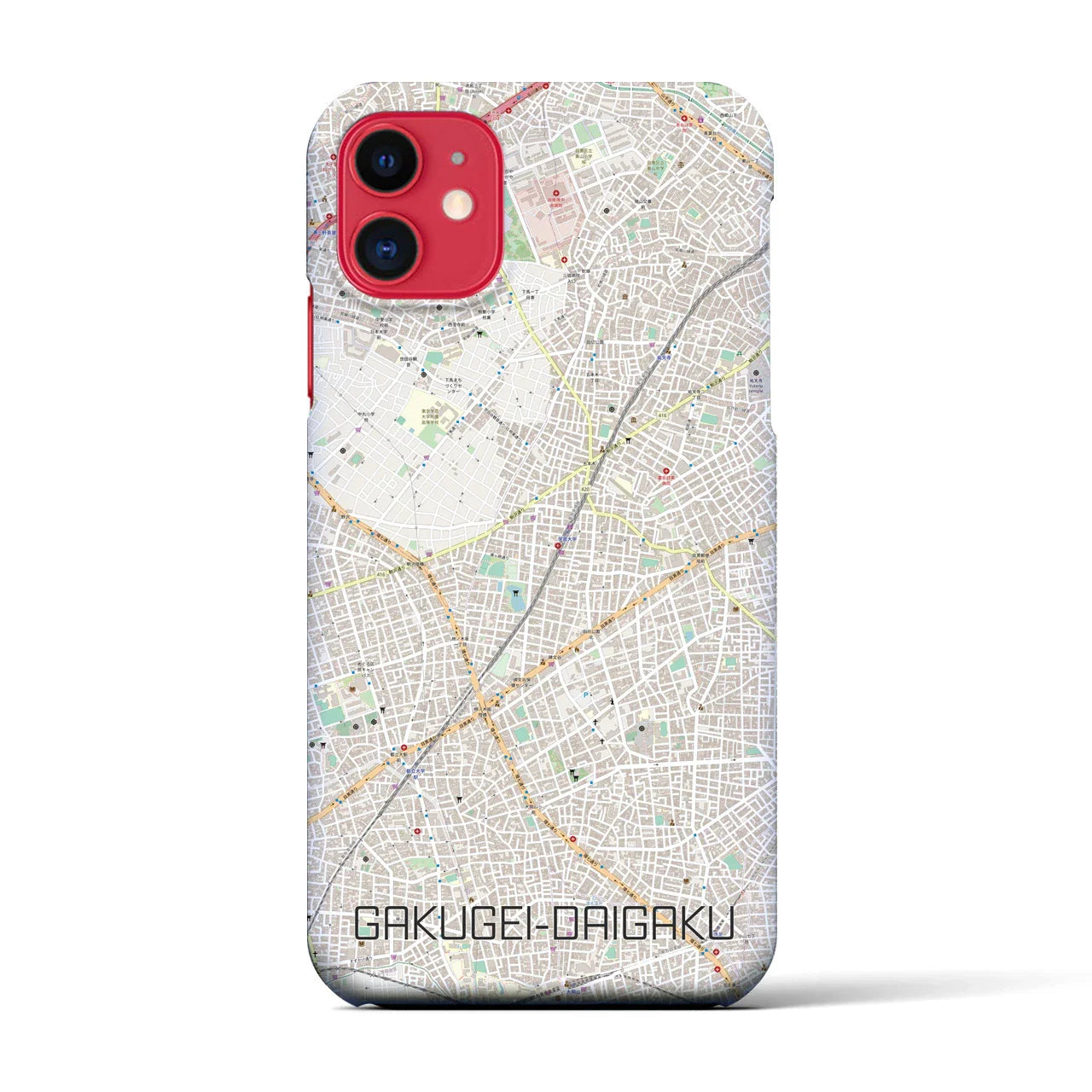 【学芸大学(東京都)】地図柄iPhoneケース(バックカバータイプ)