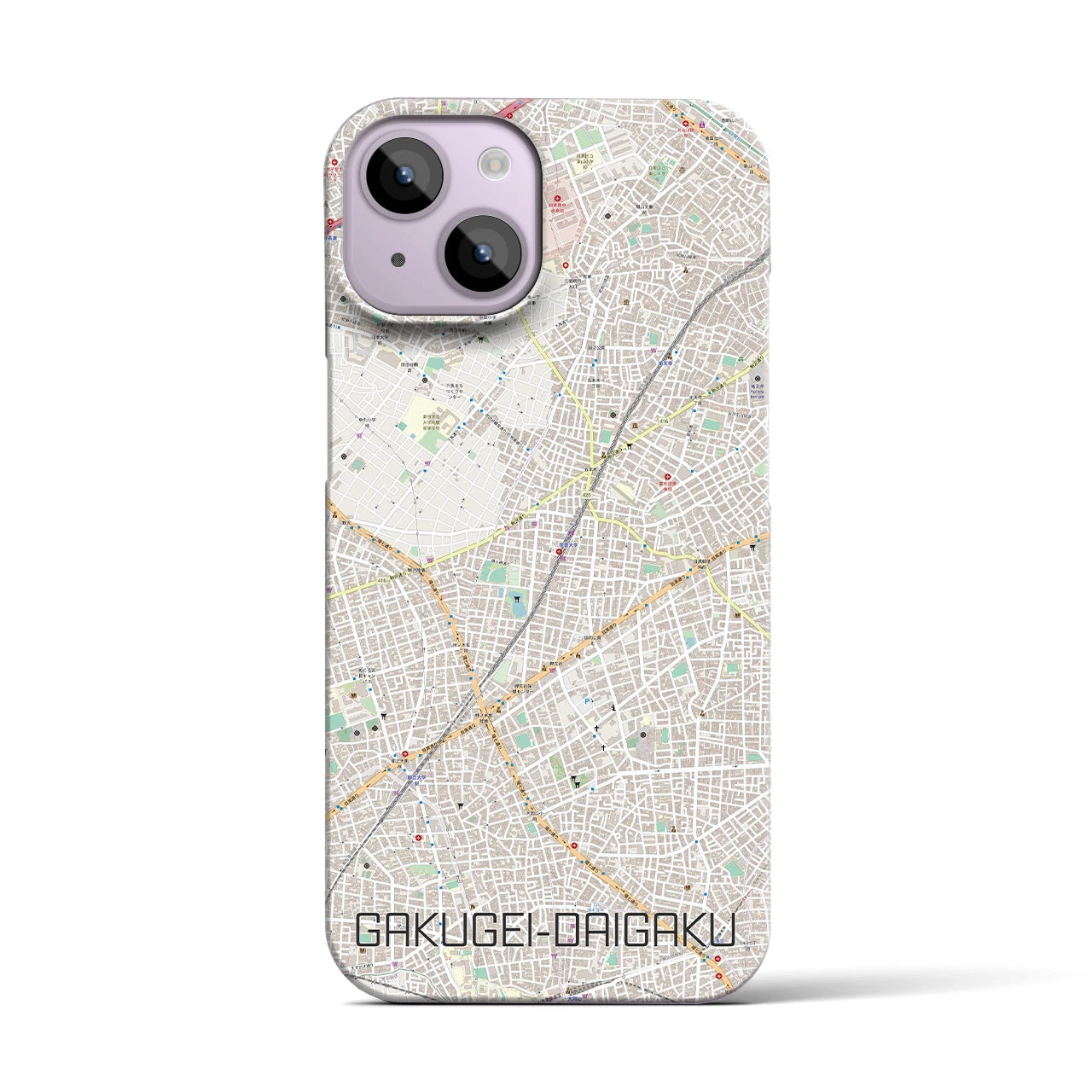 【学芸大学(東京都)】地図柄iPhoneケース(バックカバータイプ)