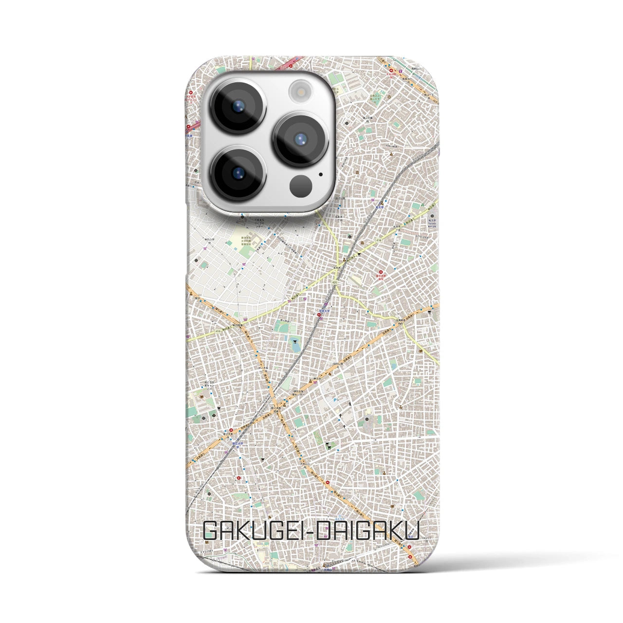 【学芸大学(東京都)】地図柄iPhoneケース(バックカバータイプ)