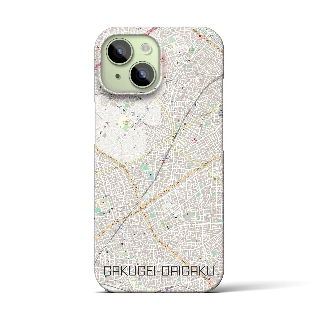 【学芸大学(東京都)】地図柄iPhoneケース(バックカバータイプ)