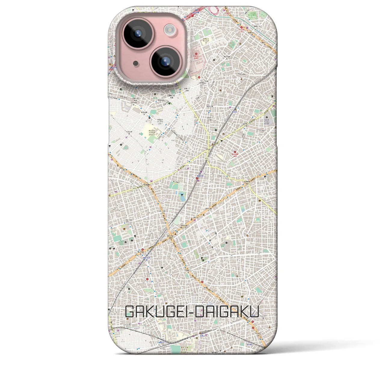 【学芸大学(東京都)】地図柄iPhoneケース(バックカバータイプ)