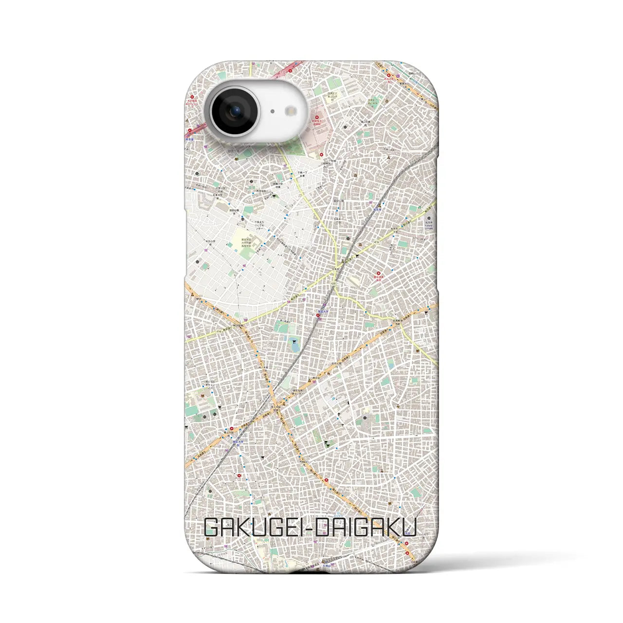 【学芸大学(東京都)】地図柄iPhoneケース(バックカバータイプ)