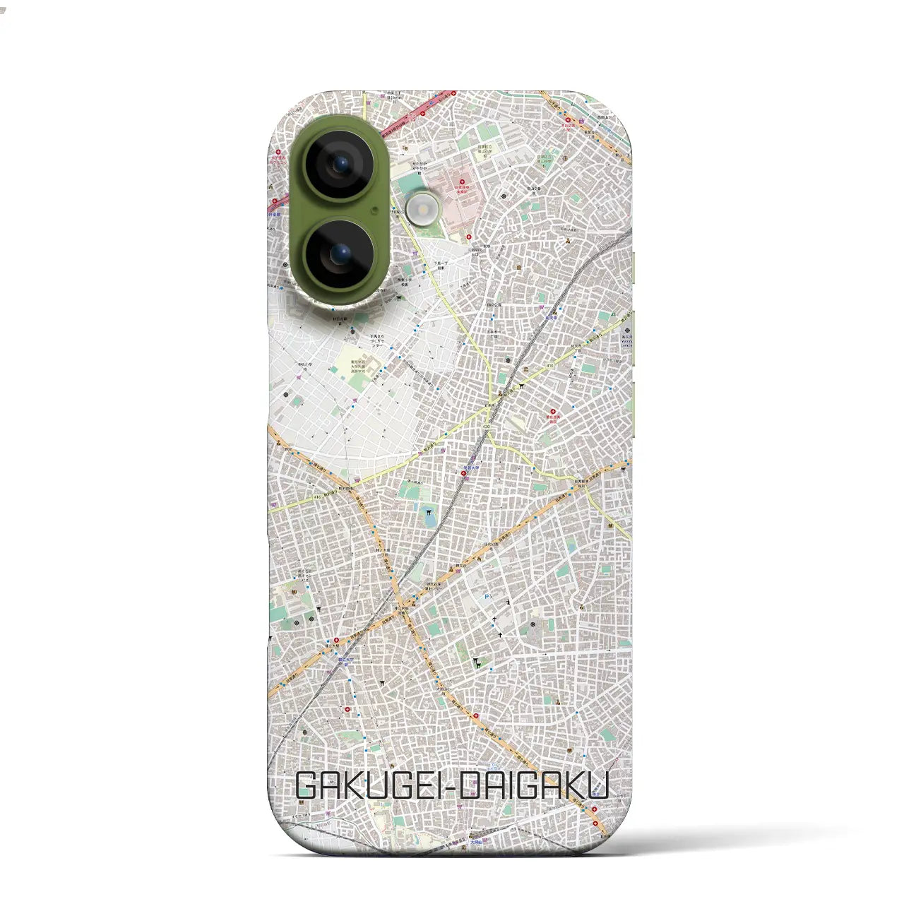 【学芸大学(東京都)】地図柄iPhoneケース(バックカバータイプ)ナチュラル・iPhone 17 Pro Max 用