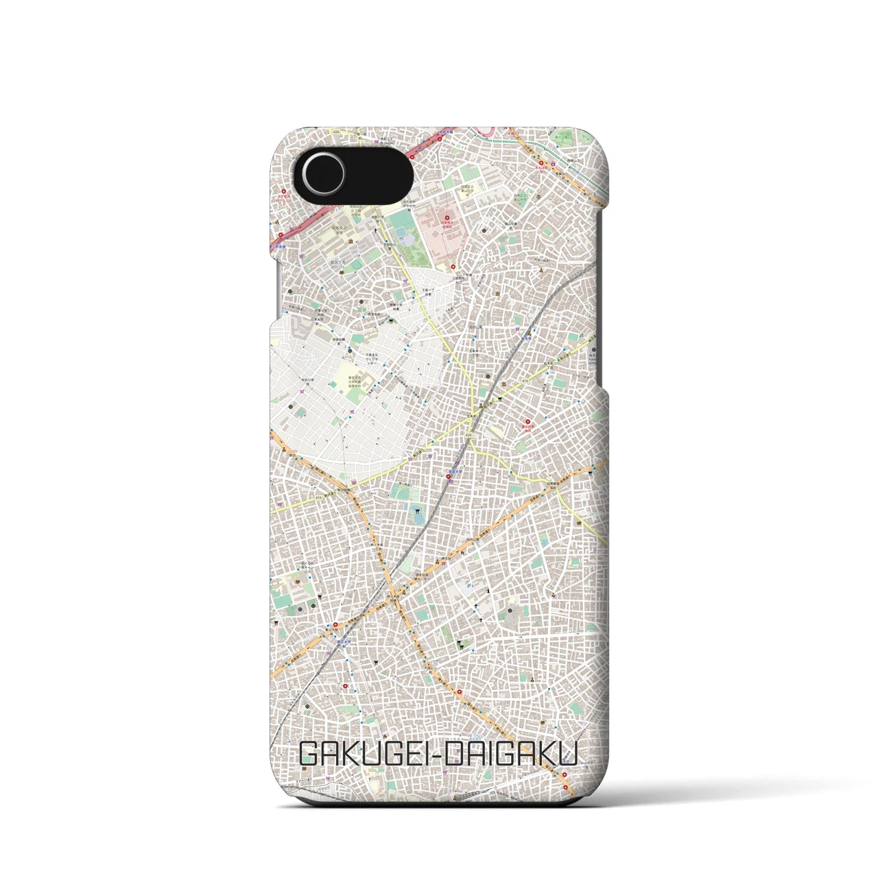 【学芸大学(東京都)】地図柄iPhoneケース(バックカバータイプ)