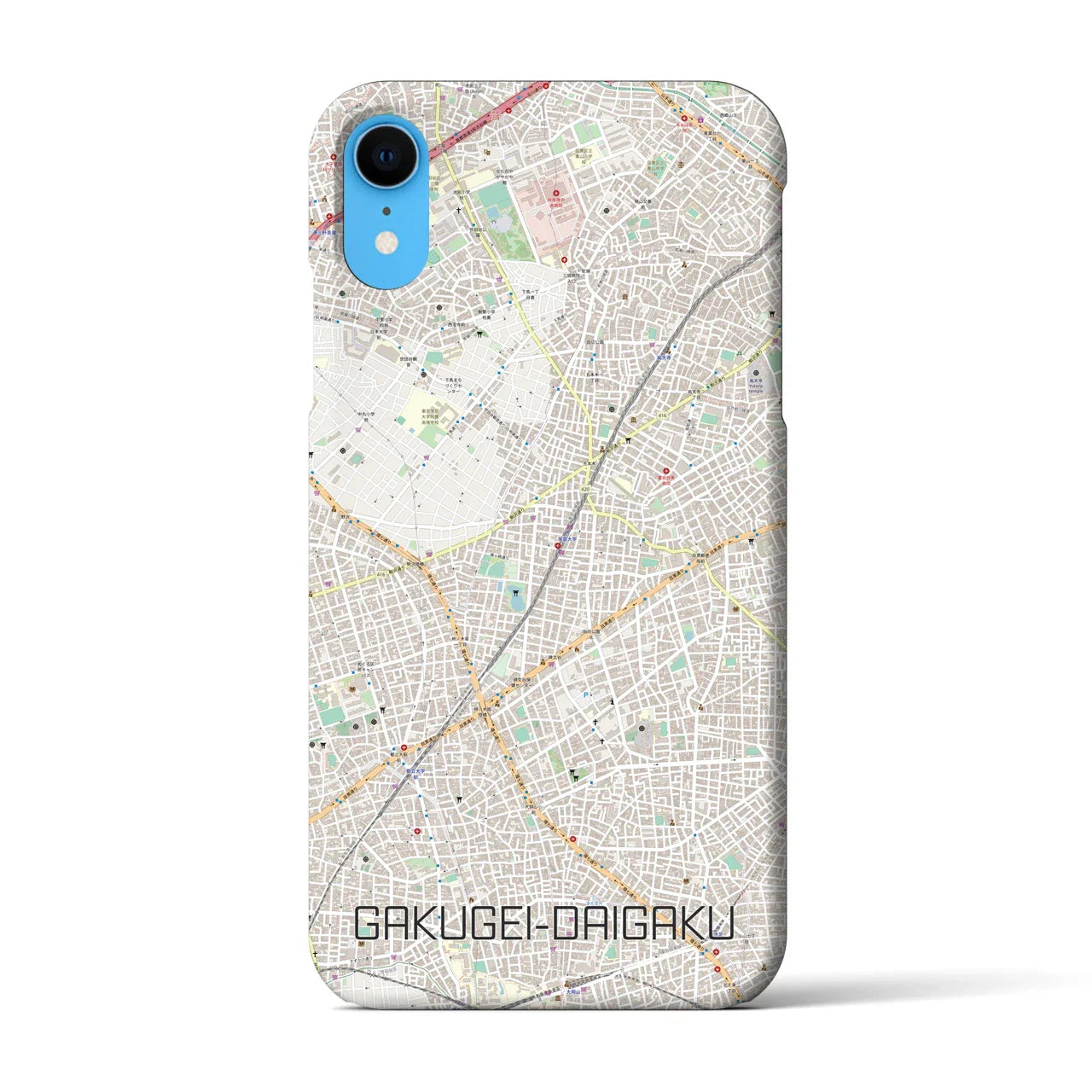 【学芸大学(東京都)】地図柄iPhoneケース(バックカバータイプ)