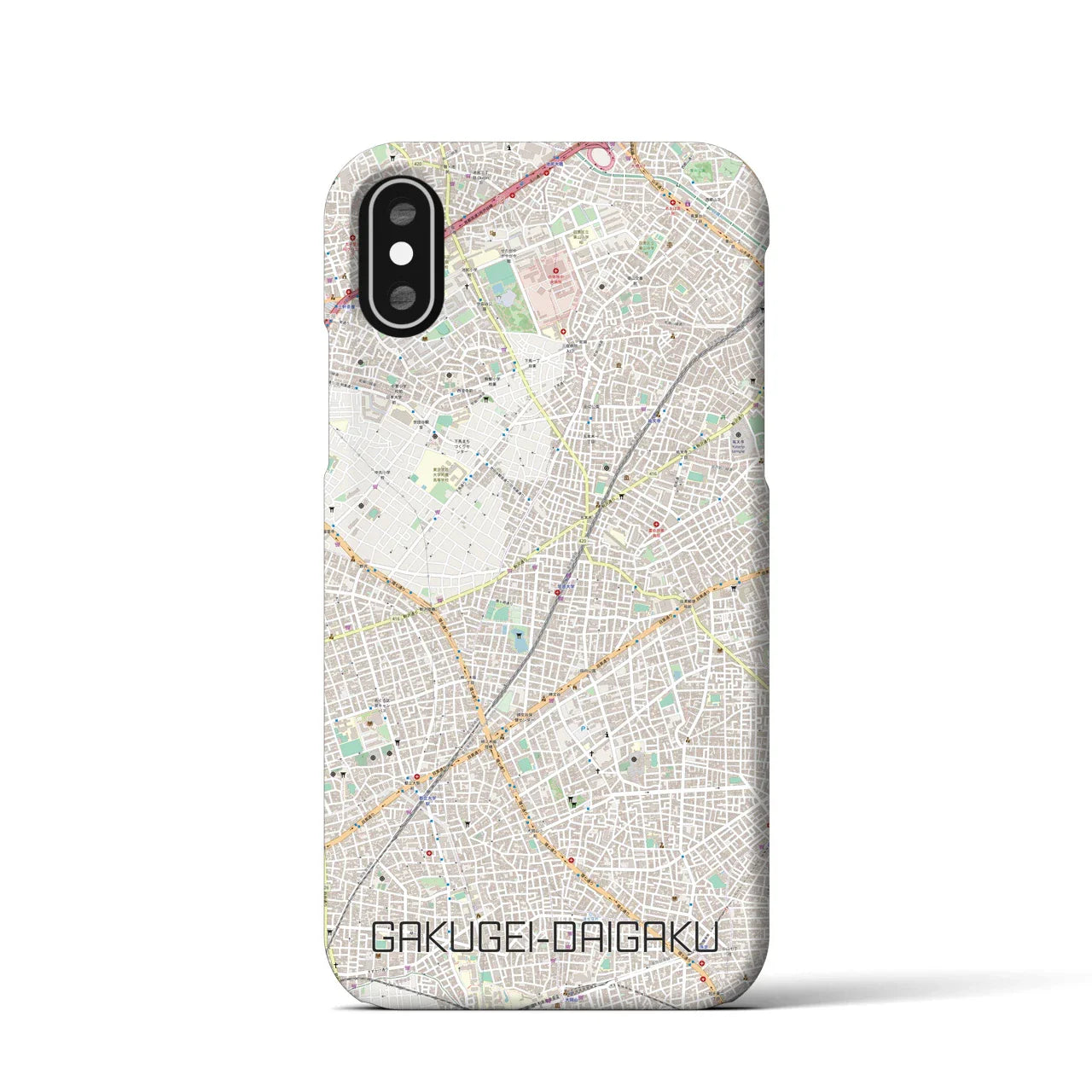 【学芸大学(東京都)】地図柄iPhoneケース(バックカバータイプ)