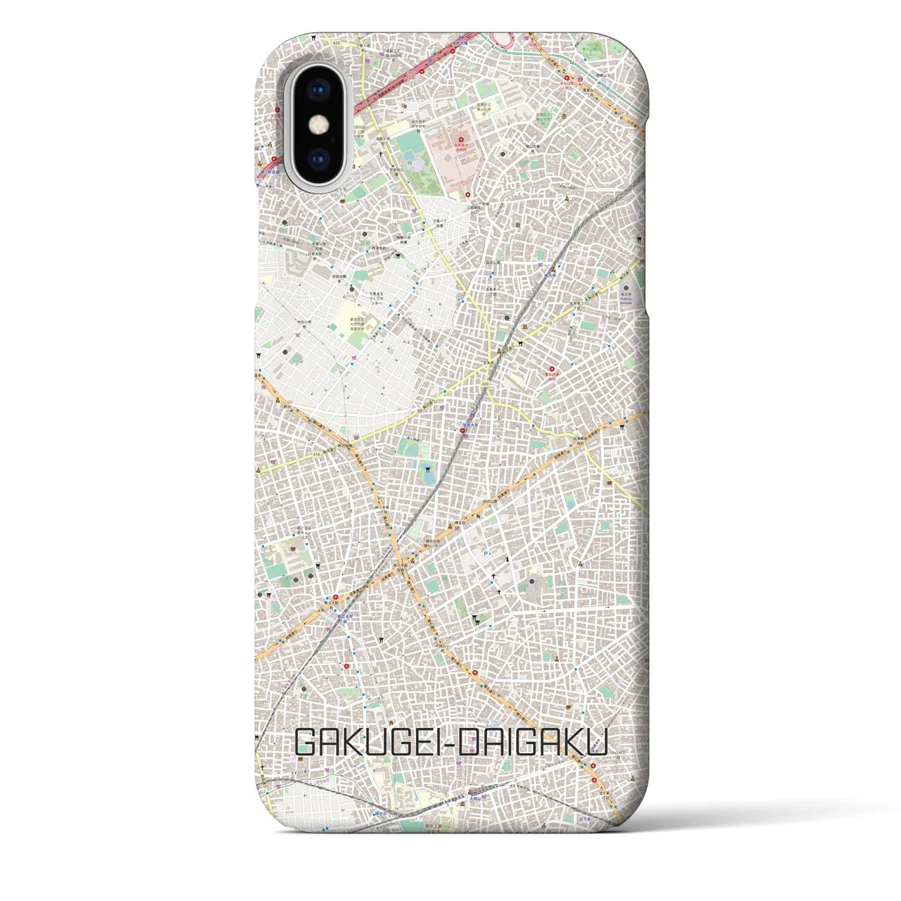 【学芸大学(東京都)】地図柄iPhoneケース(バックカバータイプ)