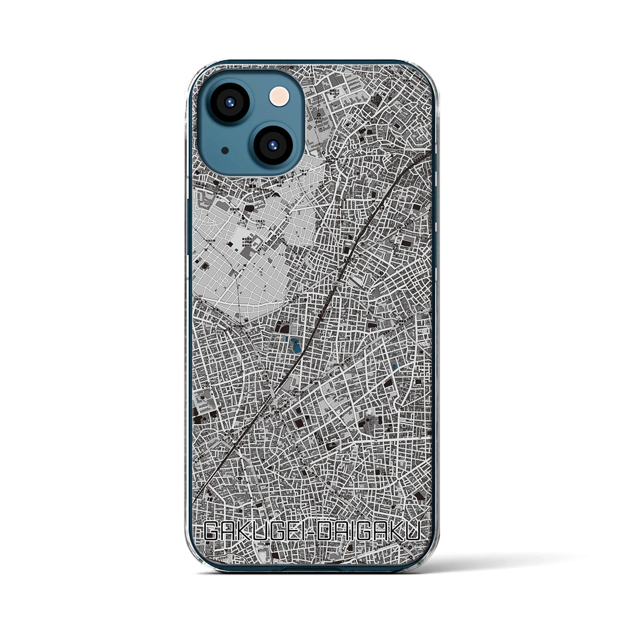 【学芸大学(東京都)】地図柄iPhoneケース(クリアタイプ)
