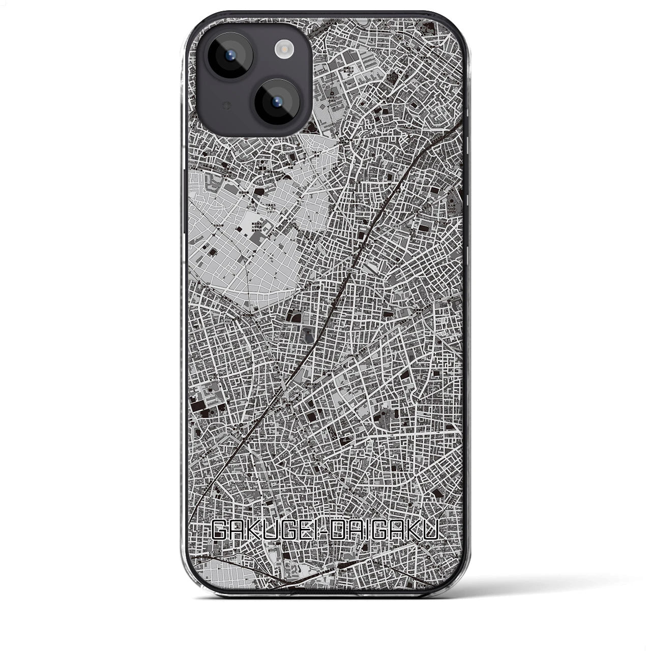 【学芸大学(東京都)】地図柄iPhoneケース(クリアタイプ)