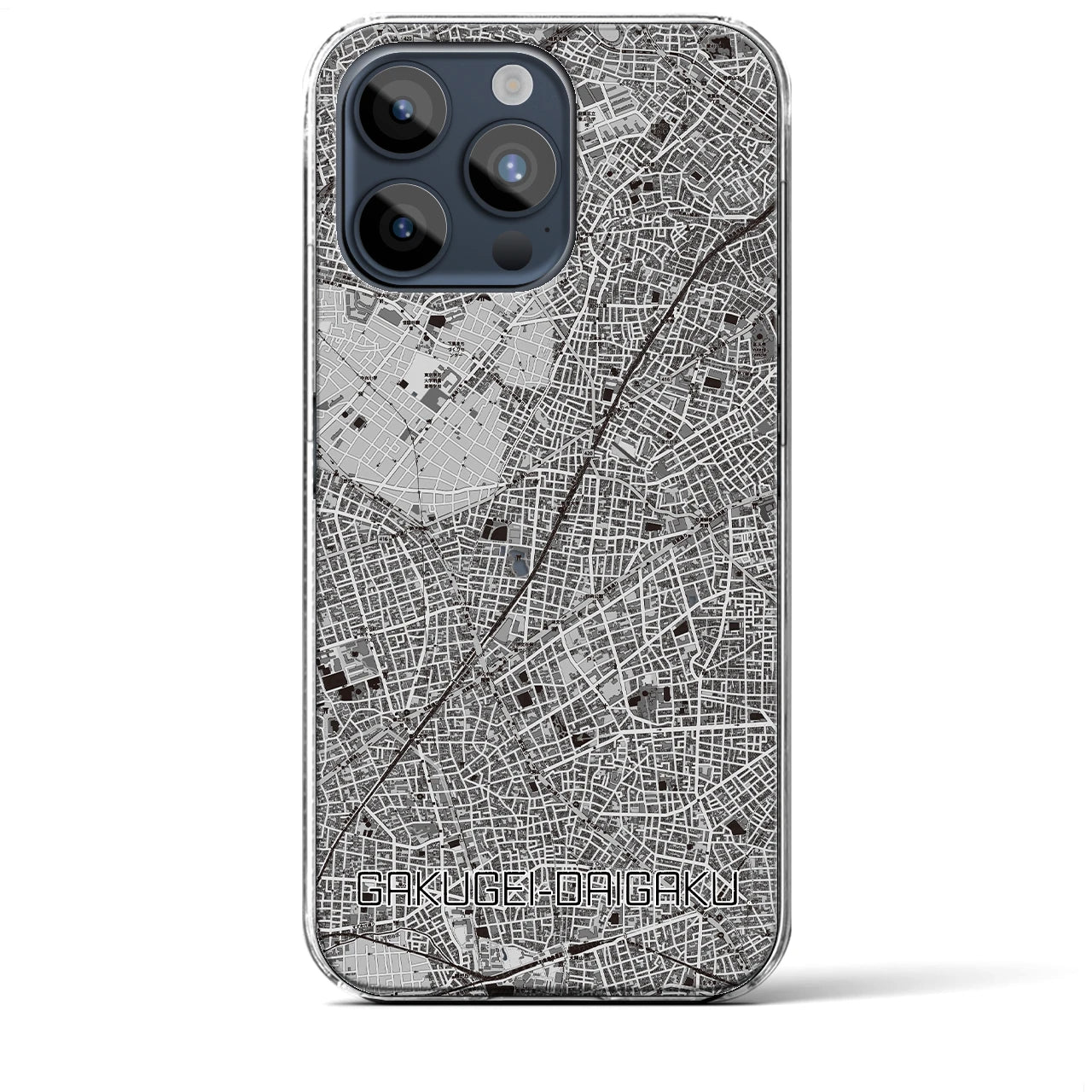 【学芸大学(東京都)】地図柄iPhoneケース(クリアタイプ)