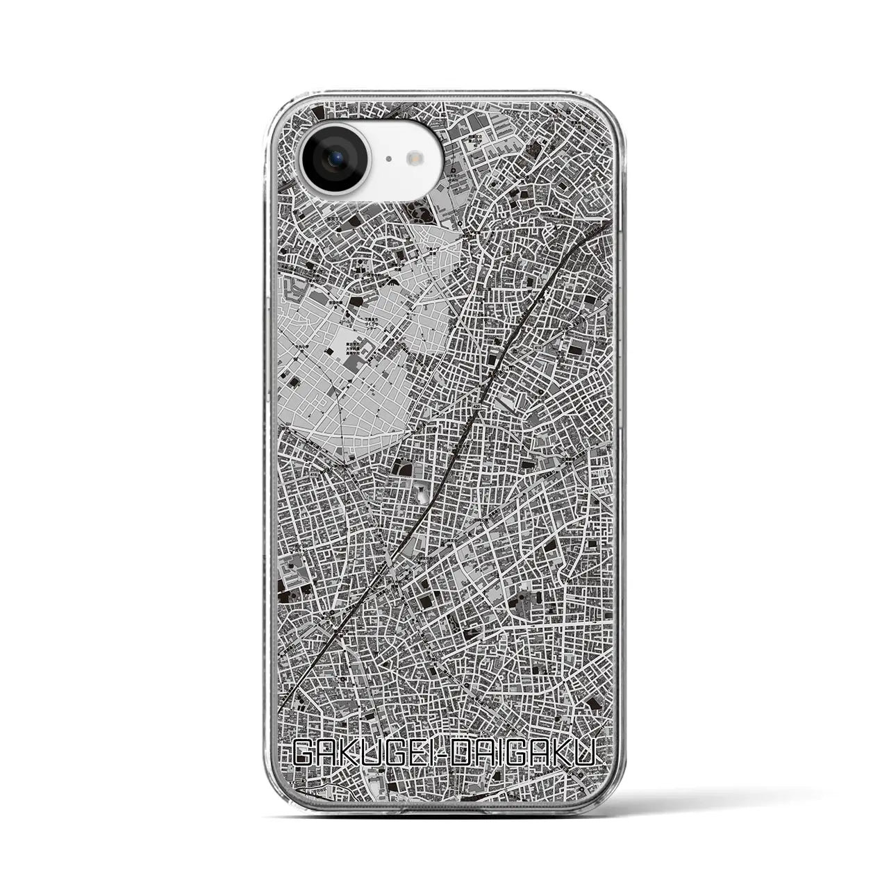 【学芸大学(東京都)】地図柄iPhoneケース(クリアタイプ)