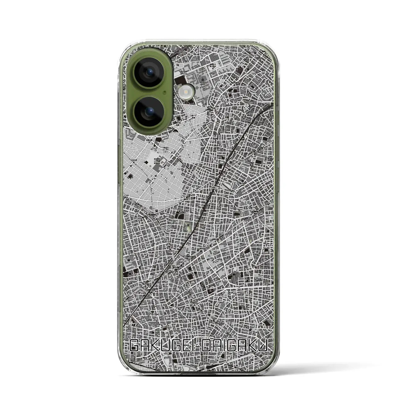 【学芸大学(東京都)】地図柄iPhoneケース(クリアタイプ)