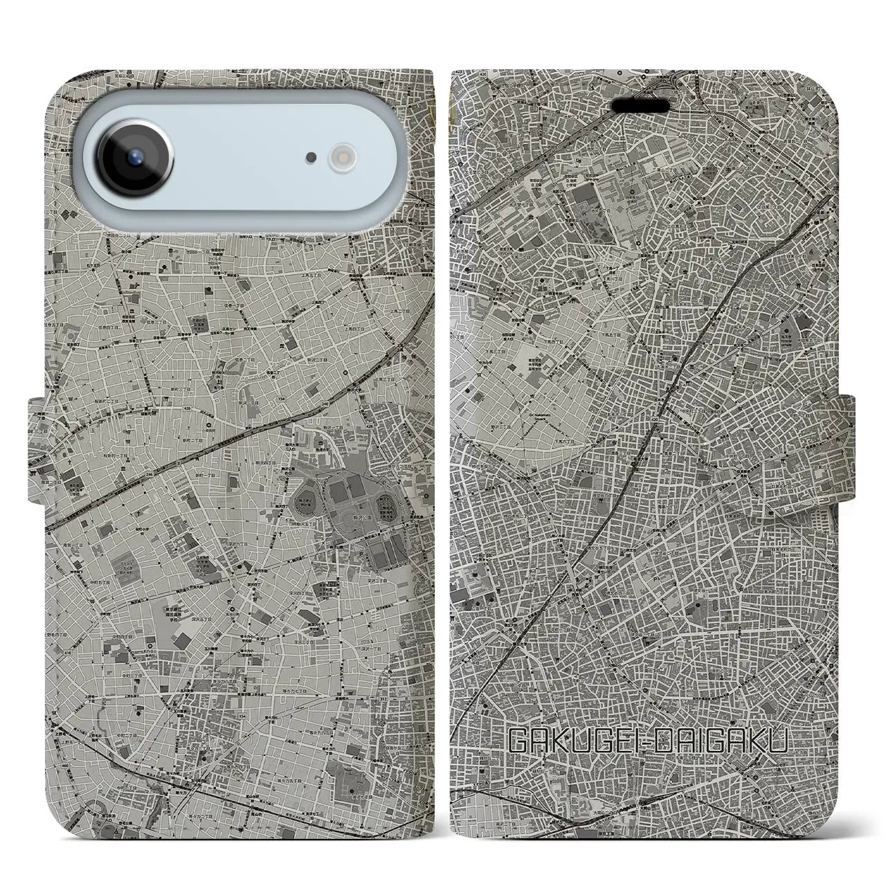 【学芸大学(東京都)】地図柄iPhoneケース(手帳タイプ)