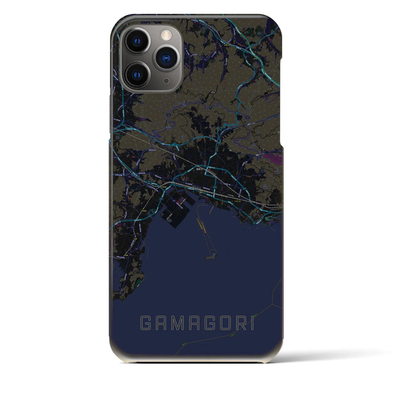 【蒲郡(愛知県)】地図柄iPhoneケース(バックカバータイプ)
