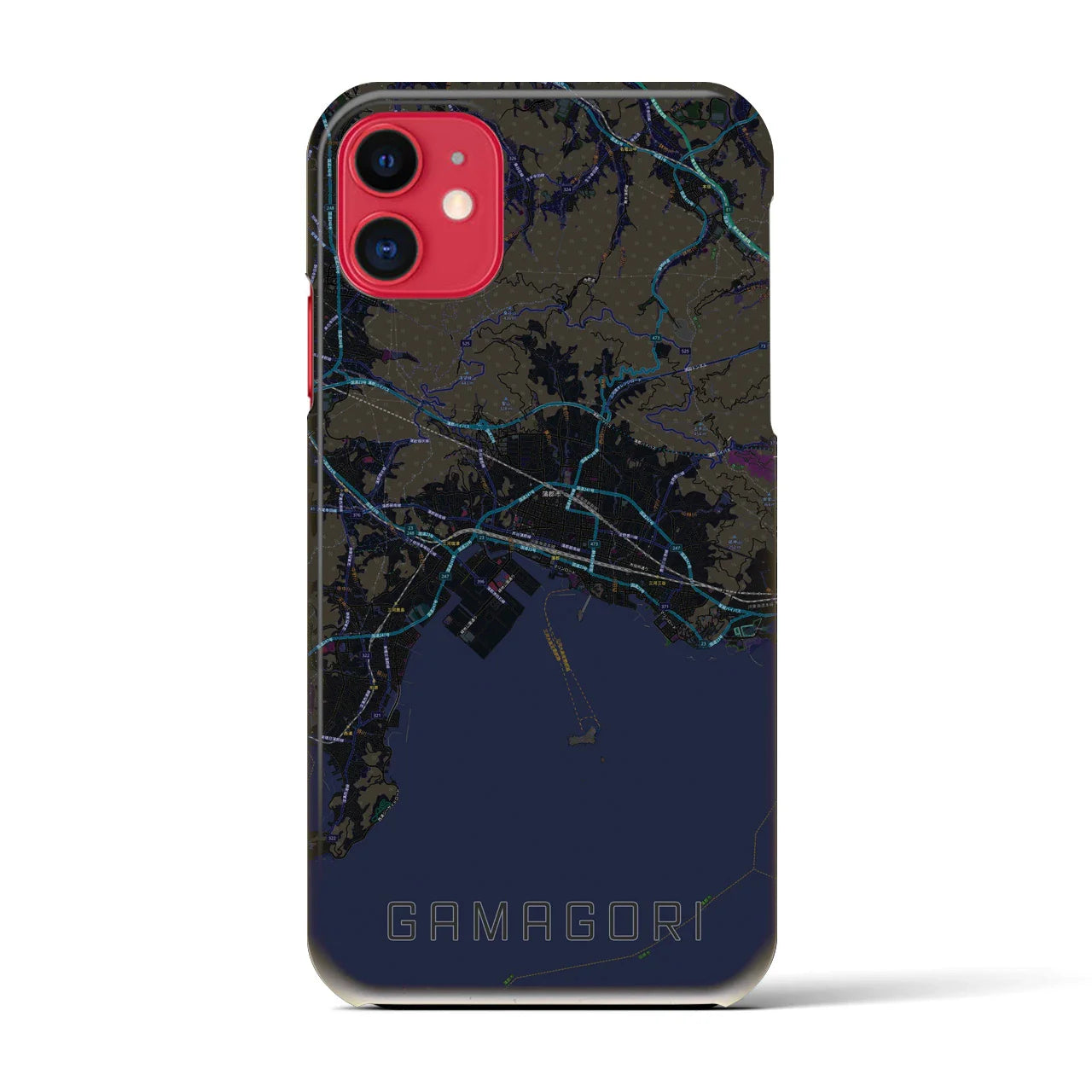 【蒲郡(愛知県)】地図柄iPhoneケース(バックカバータイプ)
