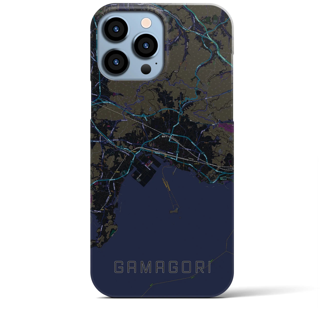 【蒲郡(愛知県)】地図柄iPhoneケース(バックカバータイプ)